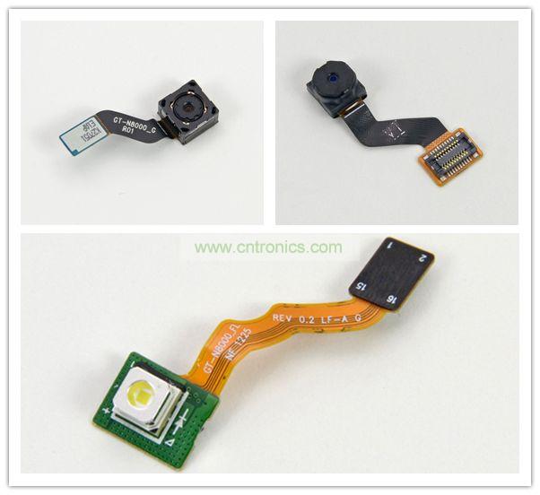 拆前置、后置攝像頭及閃光燈