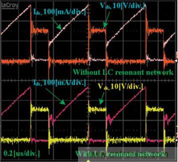 帶有和沒(méi)有諧振LC網(wǎng)絡(luò)的傳統(tǒng)升壓轉(zhuǎn)換器的比較結(jié)果