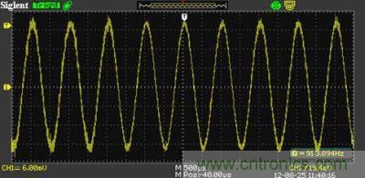 1KHz信號(hào)，測(cè)量值為913.894Hz