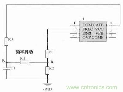 對于采用單顆鏡像電阻設定頻率，比如IR1150