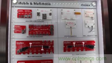 Molex MicroSIM、MicroSD、MicroUSB和MicroHDMI連接器