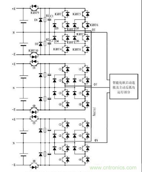 九電平完美無諧波開關(guān)網(wǎng)絡(luò)拓撲電路