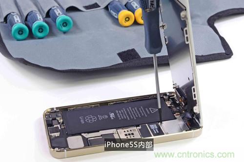 土豪金iPhone 5S拆解：內(nèi)部結(jié)構(gòu)升級(jí)，維修難度增加