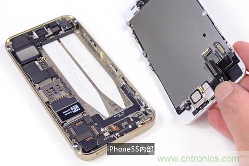 土豪金iPhone 5S拆解：內(nèi)部結(jié)構(gòu)升級(jí)，維修難度增加