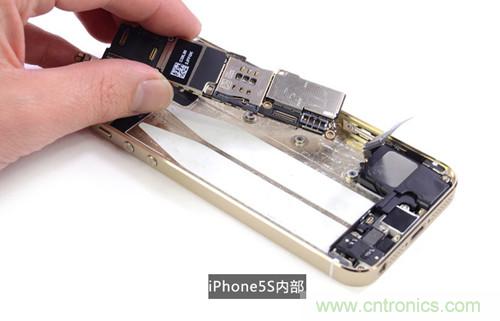 土豪金iPhone 5S拆解：內(nèi)部結(jié)構(gòu)升級(jí)，維修難度增加