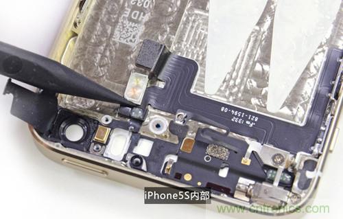 土豪金iPhone 5S拆解：內(nèi)部結(jié)構(gòu)升級(jí)，維修難度增加