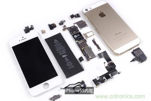 土豪金iPhone 5S拆解：內(nèi)部結(jié)構(gòu)升級(jí)，維修難度增加