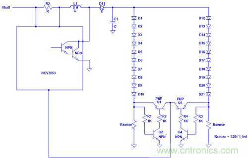 工程師筆記：低成本單個電流環(huán)路驅(qū)動多串LED設(shè)計