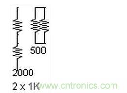 兩個電阻，兩種組合。這個很簡單。