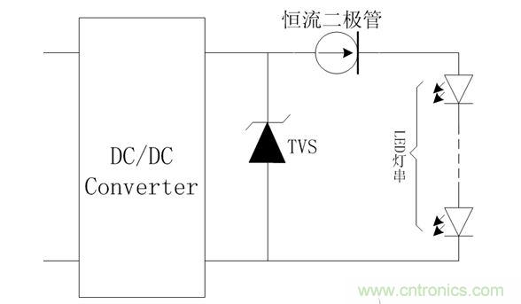 LED直接驅(qū)動電路防護(hù)示意圖