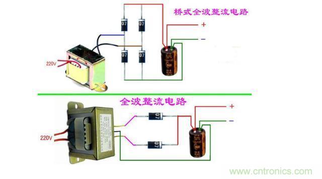 分享2個二極管全波整流電路圖