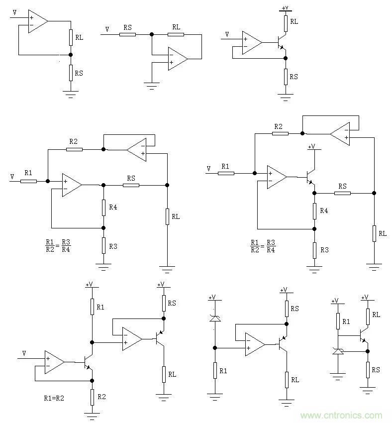 三極管和運(yùn)放構(gòu)成的幾種恒流源電路分析