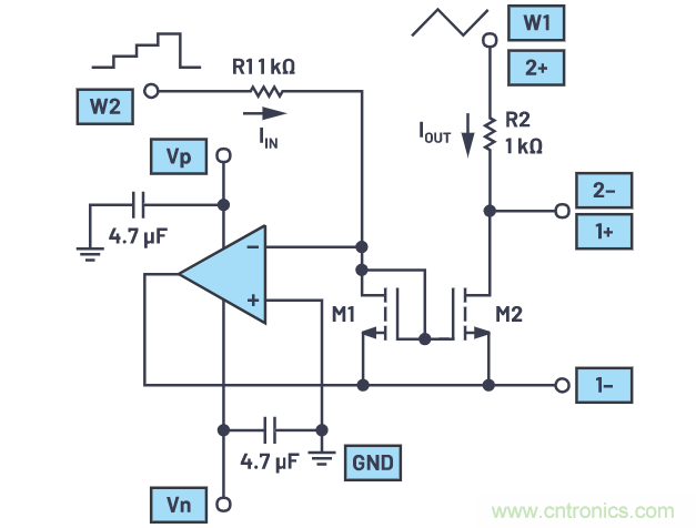 增強(qiáng)模式NMOS晶體管用作電流鏡