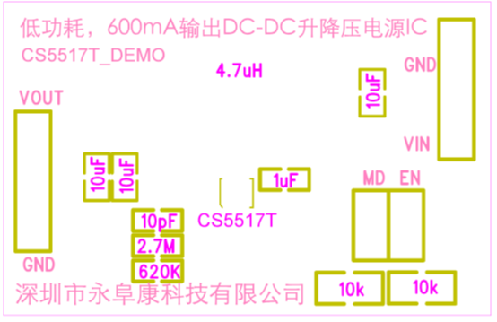 如何運用升降壓芯片CS5517實現(xiàn)鋰電池穩(wěn)定輸出3.3V/3.6V（1.2-5V）的電壓？