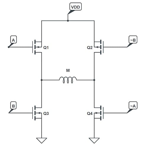 使用互補(bǔ)PWM、擊穿和死區(qū)時間的 H 橋直流電機(jī)控制